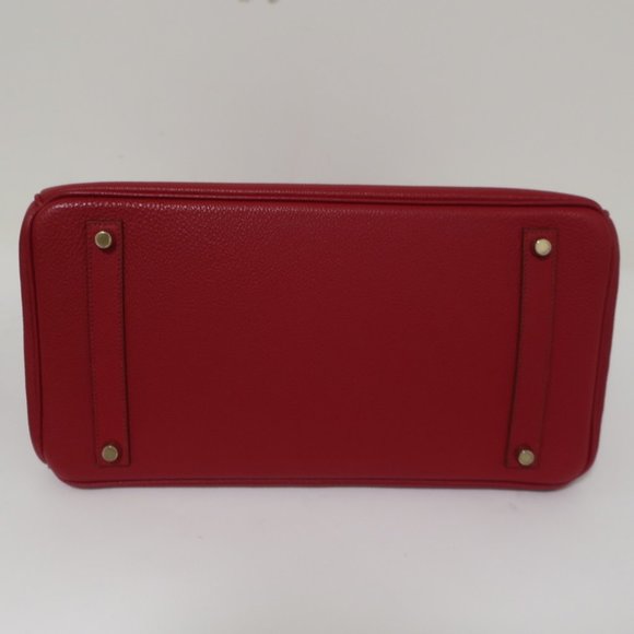 HERMES BIRKIN 35CM ROUGE GARANCE TOGO LEATHER GOLD HARDWARE 2008 - Picture 3 of 14